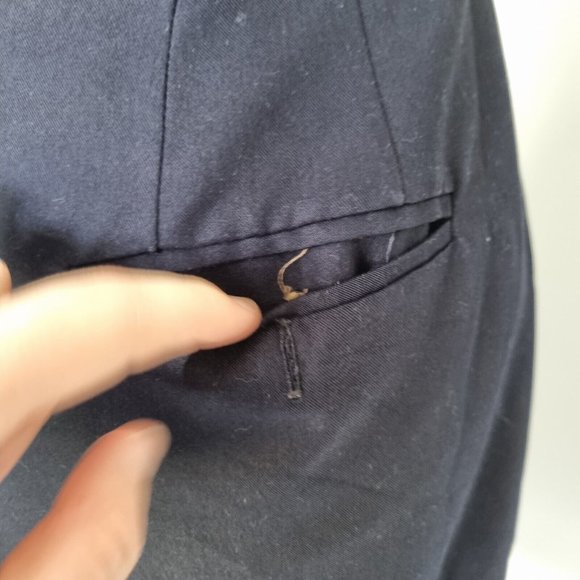 Sportscraft Navy Blue Button Up Midi Skirt Vintage 90s Size 16 - Picture 9 of 10